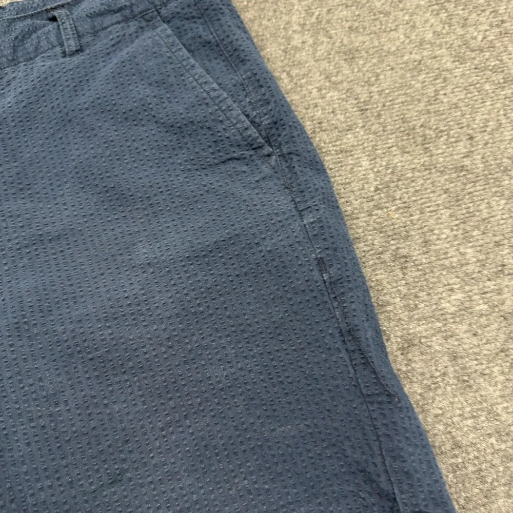 Ben Sherman Shorts Men 32 Navy Blue Seersucker Stretch Regular Fit Casual Preppy